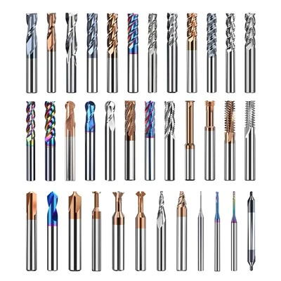 Solid Carbide End Mill Set Fyrir CNC vinnslu|Ál & Stál